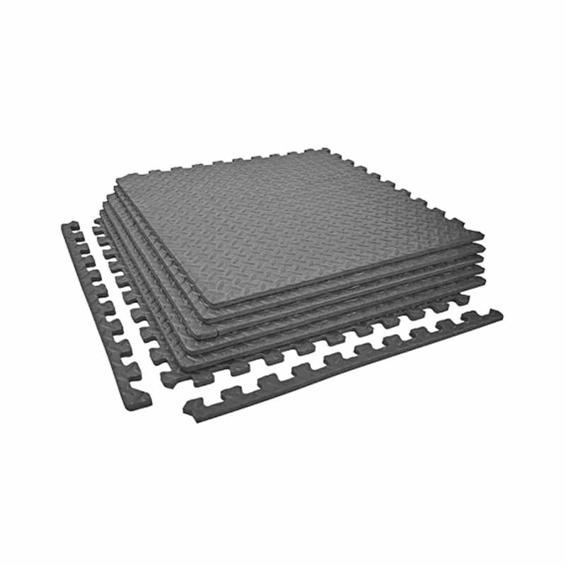 Tapis de protection emboîtable en mousse Northern Lights - Ensemble de 6 Noir - Fitness Dépôt +
